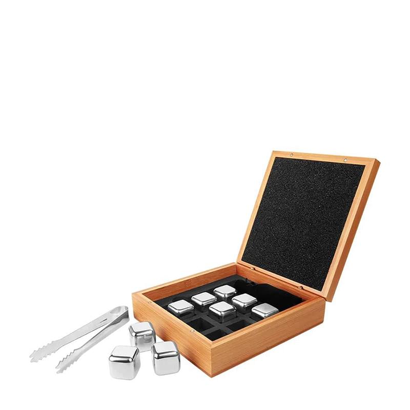 WHISKEY STONE SET IN BAMBOO CASE