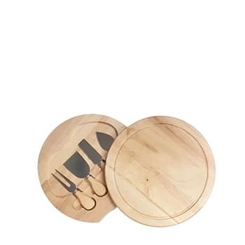 True Brands Camembert Cheese Board and Tool Set Round