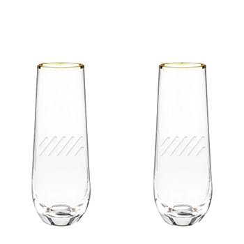 TWINE LIVING CO. GILDED 10 OZ. CHAMPAGNE FLUTE (SET OF 2)